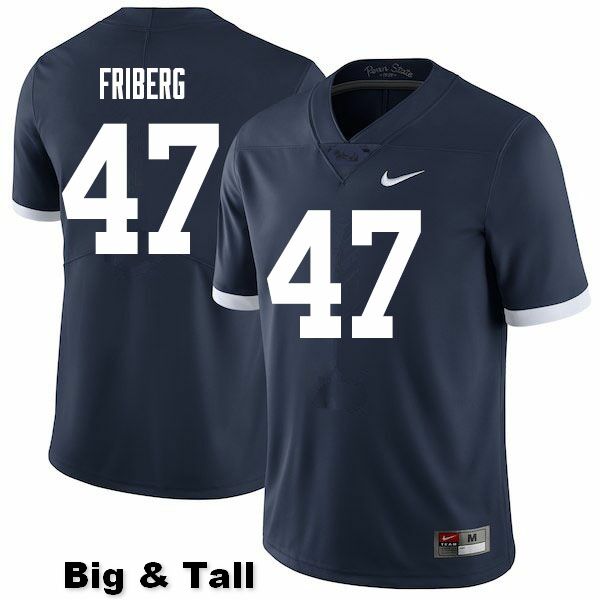 NCAA Nike Men's Penn State Nittany Lions Tommy Friberg #47 College Football Authentic Throwback Big & Tall Navy Stitched Jersey HZB7898AJ